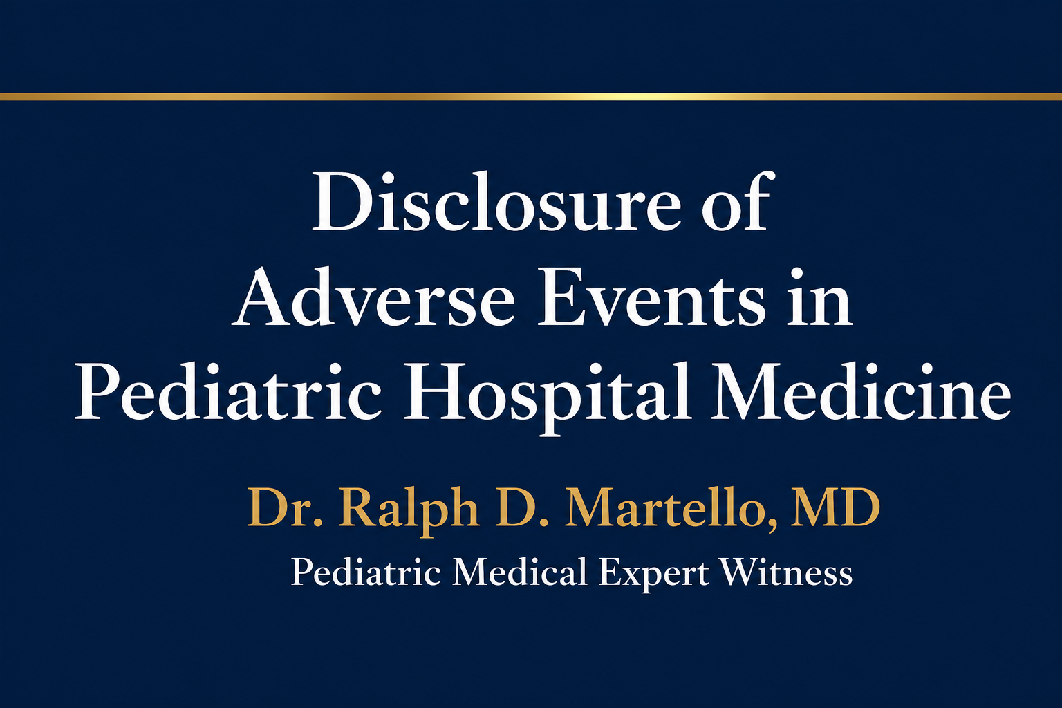 Disclosure of Adverse Events in Pediatric Hospital Medicine | Expert ...